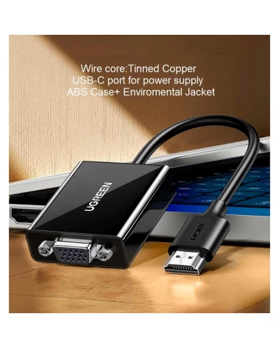 Переходник UGREEN CM611 HDMI to VGA Adapter(UGR-90813) (UGR-90813)