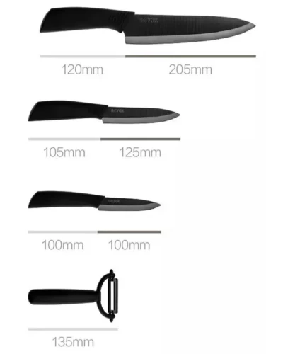 Набор ножей из 4 предметов Xiaomi HuoHou Nano Ceramic Knifes Set 4 pcs (HU0010)