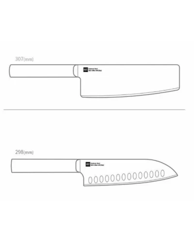 Набір ножів з 2 предметів Xiaomi HuoHou Heat Knife Set Black 2 pcs (HU0015)