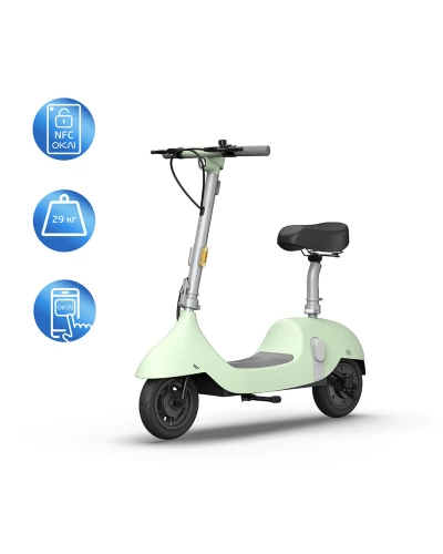 Электросамокат с сидением OKAI Ceetle PRO EA10C Mint Green 10', 350(900)W, 25Km/h, 10,4Ah, 55Km, 20%, NFC, App, 29kg (EA10C-MG)