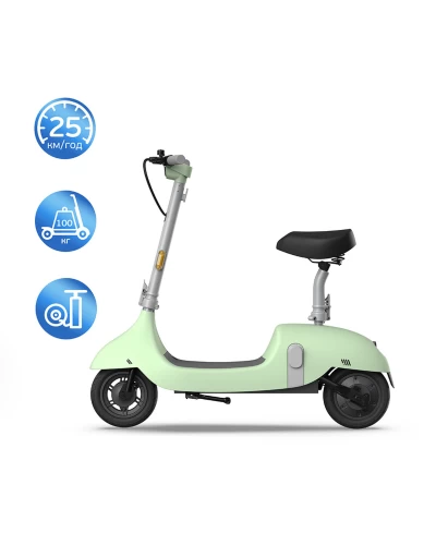Электросамокат с сидением OKAI Ceetle PRO EA10C Mint Green 10', 350(900)W, 25Km/h, 10,4Ah, 55Km, 20%, NFC, App, 29kg (EA10C-MG)