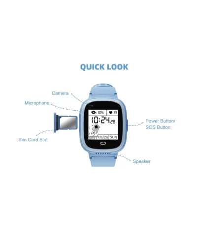 Дитячий смарт-годинник Kids SM LT30 GPS+IP65 Blue (LT30Blue)