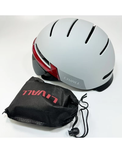 Защитный шлем Livall BH51M NEO (L) Sandstone Grey (57-61см), акустика, микрофон, сигналы поворотов и стопов, приложение, пульт BR80, Bluetooth (LIV-T1V6MN-6310)