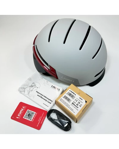 Защитный шлем Livall BH51M NEO (L) Sandstone Grey (57-61см), акустика, микрофон, сигналы поворотов и стопов, приложение, пульт BR80, Bluetooth (LIV-T1V6MN-6310)
