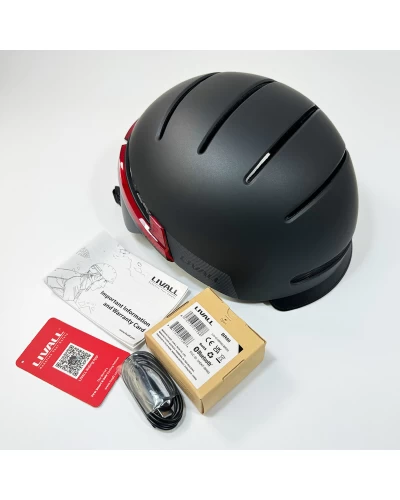 Защитный шлем Livall BH51M NEO (L) Black (57-61см), акустика, микрофон, сигналы поворотов и стопов, приложение, пульт BR80, Bluetooth (LIV-T1V6MN-5311)