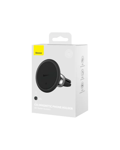 Тримач для мобільного Baseus C01 Magnetic Phone Holder (Air Outlet Version) Cluster Black (C40140802113-00)