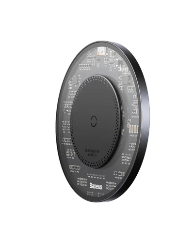 Бездротовий зарядний пристрій Baseus Simple 2 Wireless Charger 15W Cluster Black（Include: Cable Type-C To Type-C 24W 12V/2A 1m Cluster Black) (CCJJ050001)