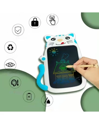 Графический планшет Kids Pad 9" Color Kity Blue (2000985000543)