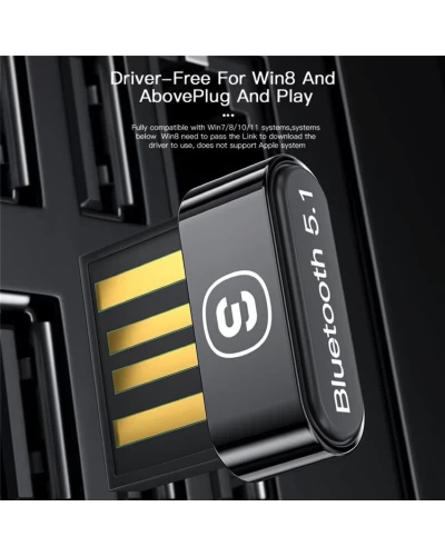 Bluetooth-адаптер  ESSAGER Mini BT5.0 Adapter Black (EBT50-MN01)