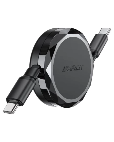 Кабель ACEFAST C13-03 USB-C to USB-C dual retraction charging data cable Black (6974316280132)