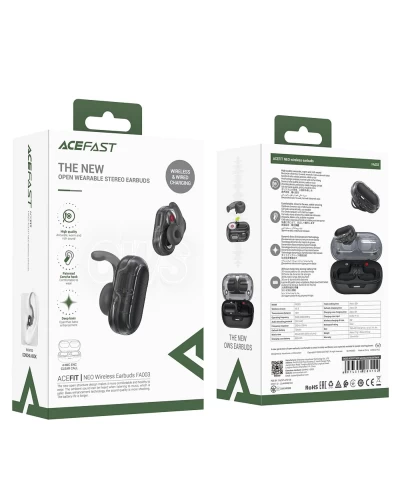 Наушники ACEFAST FA003 ACEFIT NEO wireless earbuds Black (6974316283102)