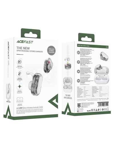Наушники ACEFAST FA003 ACEFIT NEO wireless earbuds White (6974316283195)