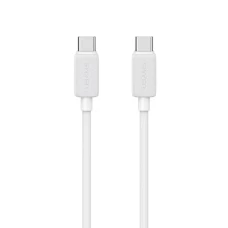 Кабель Usams US-SJ691 60W Striped Data Cable Type-C To Type-C-KY Series 1M white (SJ691USB02)