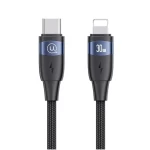 Кабель Usams US-SJ634 U85 Type-C To Lightning PD 30W Aluminum Alloy Fast Charging &amp; Data Cable 1.2m black (SJ634USB01)