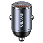 Автомобильное зарядное устройство Usams US-CC206 C38 PD30W A+C Dual Ports Fast Charging Invisible Ring Car Charger tarnish (CC206CC01)
