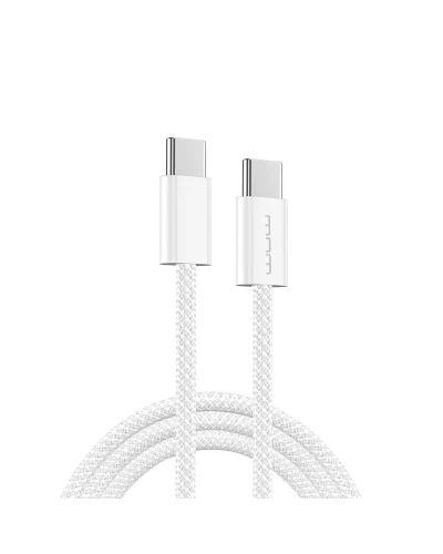 Кабель WUW-X200 Type-C to Type-C PD 60W white (WUW-X200TT)