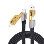 Кабель WUW-X207 USB 3 in 1 65W  black (6972573336524)