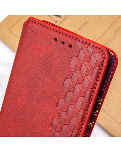 Чохол-книжка для смартфона Rubic Leather for Xiaomi Redmi 13C 4G/POCO С65 Red (RUBICXi13CRed)