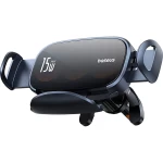 Автомобильный держатель с БЗП Baseus LightChaser Series Triple-Coil Wireless Charging Electric Car Mount Cluster Black (C40355901111-00)