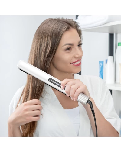 Расческа для выпрямления волос HOCO HP41 Dual-purpose hair straightener(EU) White (6942007624169)