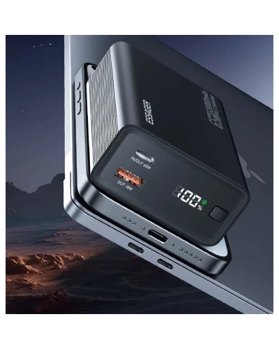 Зовнішній акумулятор ESSAGER EDY65-LD01-Z 20000 mAh 65W black (EDY65-LD01-Z)