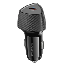 Автомобильное зарядное устройство BOROFONE BZ31B Solid single-port PD30W car charger Black (6941991112607)