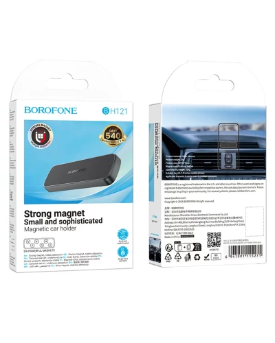 Держатель для мобильного BOROFONE BH121 Eternal magnetic car holder Black Gray (6941991115271)