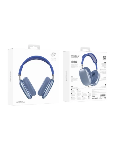 Наушники BOROFONE BO22 Plus Elegant BT headphones Sky Blue (6941991115226)