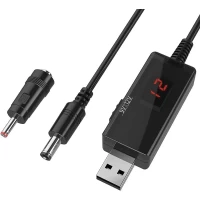 Кабель преобразователь USB-DC 5v to 9v/12v (1m) + переходник 3.5mm (USBDC59512A)