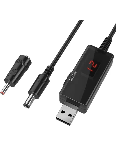 Кабель преобразователь USB-DC 5v to 9v/12v (1m) + переходник 3.5mm (USBDC59512A)