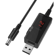 Кабель преобразователь USB-DC 5v to 9v/12v (1m) (USBDC59512)