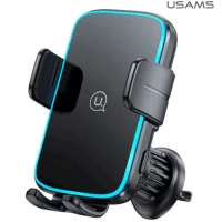 Автодержатель Usams CD230 Wireless Charging Car Holder (Air Vent) black (CD230ZJ01)