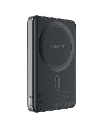 Внешний аккумулятор ACEFAST M12 PD20W ultra-thin magnetic wireless charging power bank 10000mAh, Black (6974316283393)