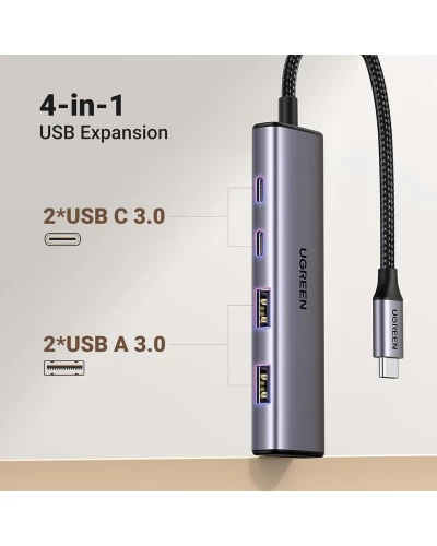 Хаб UGREEN 4-Port USB-C Hub (UGR-15395)