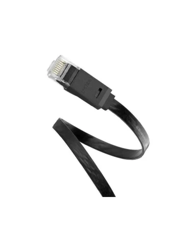 Сетевой кабель UGREEN Cat 6 U/UTP Lan Flat Cable 1m (Black) (UGR-50173)