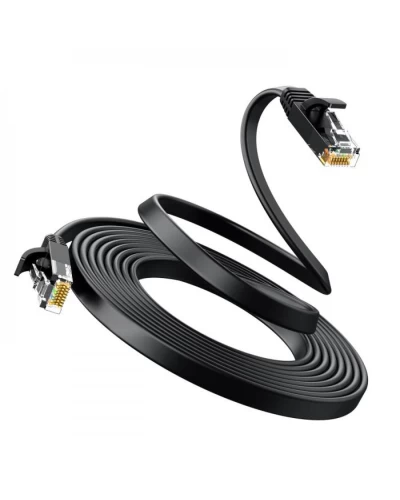 Сетевой кабель UGREEN Cat 6 U/UTP Lan Flat Cable 1m (Black) (UGR-50173)