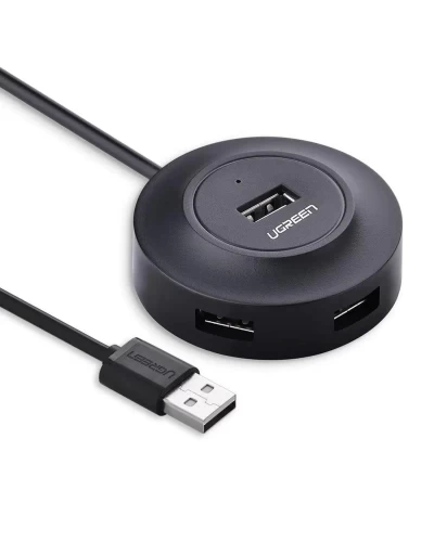 Хаб UGREEN USB 2.0 Hub 4 Ports 1m (Black) (UGR-20277)