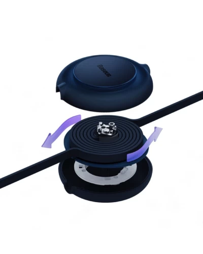 Кабель Baseus Bright Mirror 2 Series Retractable 3-in-1 Fast Charging Data Cable USB M+L+C 3.5A 1.1m Blue (CAMJ010003)