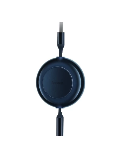 Кабель Baseus Bright Mirror 2 Series Retractable 3-in-1 Fast Charging Data Cable USB M+L+C 3.5A 1.1m Blue (CAMJ010003)