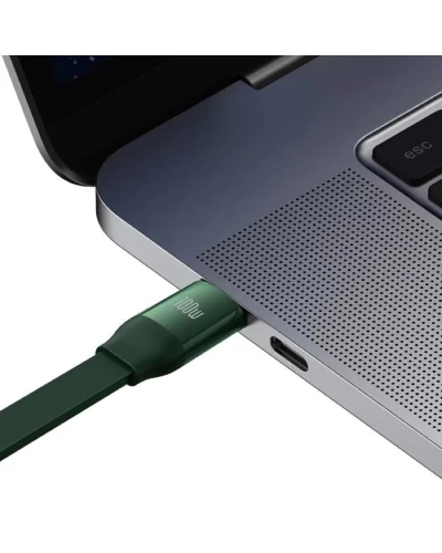 Кабель Baseus Bright Mirror 2 Series Retractable 3-in-1 Fast Charging Data Cable Type-C to M+L+C 100W 1.1m Green (CAMJ010206)