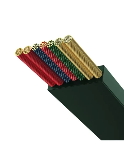Кабель Baseus Bright Mirror 2 Series Retractable 3-in-1 Fast Charging Data Cable Type-C to M+L+C 100W 1.1m Green (CAMJ010206)