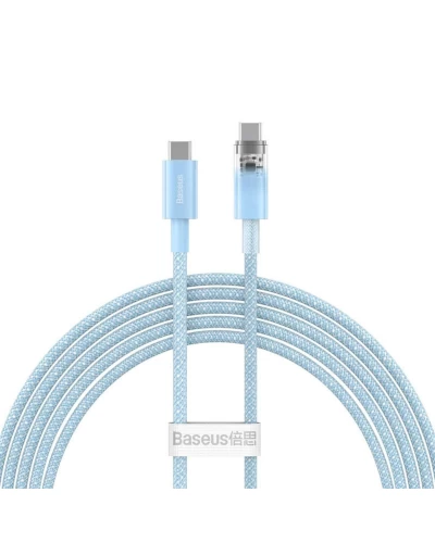 Кабель Baseus Explorer Series Fast Charging Cable with Smart Temperature Control Type-C to Type-C 100W 1m Galaxy Blue (P10319703311-00)