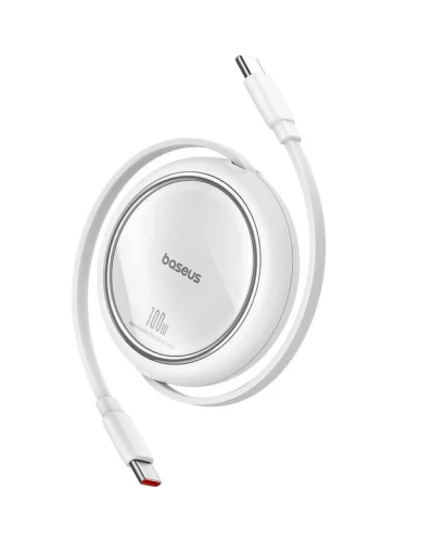 Кабель Baseus Free2Draw Mini Retractable Charging Cable Type-C to Type-C 100W 1m Moon White (P10364500211-00)