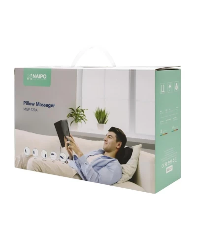 Масажер NAIPO MGP-129A Shiatsu Pillow Massager with Heat for Back and Neck Black (MGP-129A)