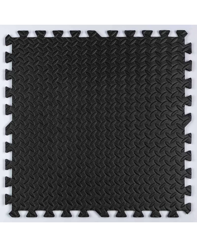 Пол пазл - модульное напольное покрытие черное 600x600x10мм (МР15) SW-00001169