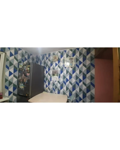 Самоклеющаяся пленка синие треугольники 0,45х10м SW-00001224
