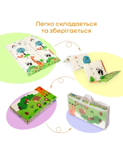 Коврик детский 1,2х1,8mх8mm Ростомер жираф-Слоники (280) SW-00001377