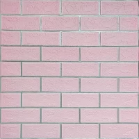 Панель стеновая 70*70cm*5mm розовий кирпич с серебром (D) SW-00001501