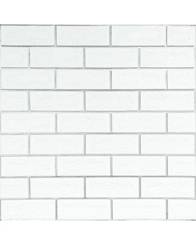 Панель стінова 70*70cm*5mm біла цегла зі сріблом (D) SW-00001502