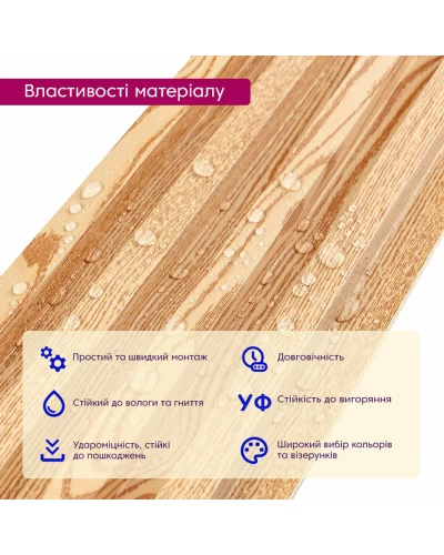Декоративна стінова рейка сосна 3000*160*23мм (D) SW-00001526